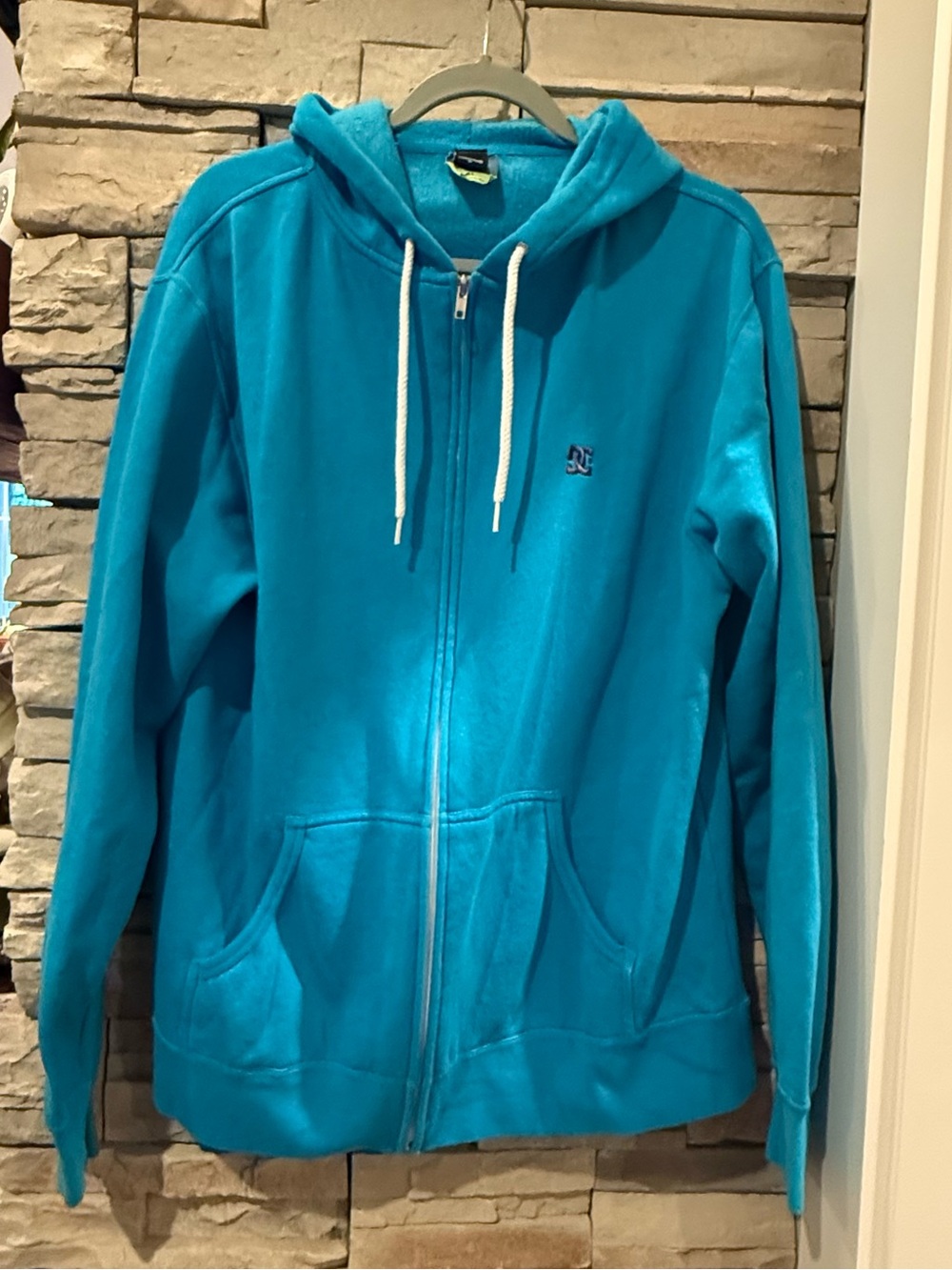 DC Shoes Men’s Size XL Full Zip Blue Hoodie Skate Grunge Y2K